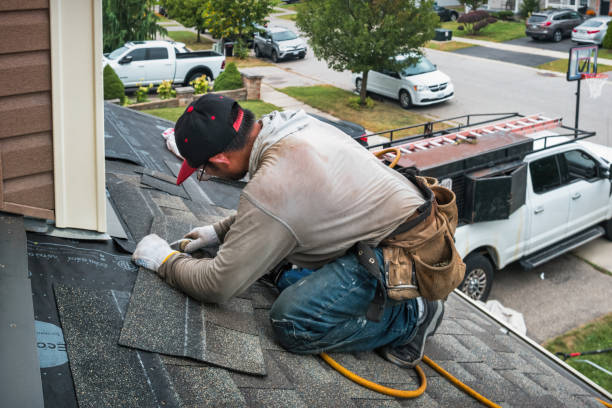 Professional Emergency Roof Repair technician working in Dalmatia, PA